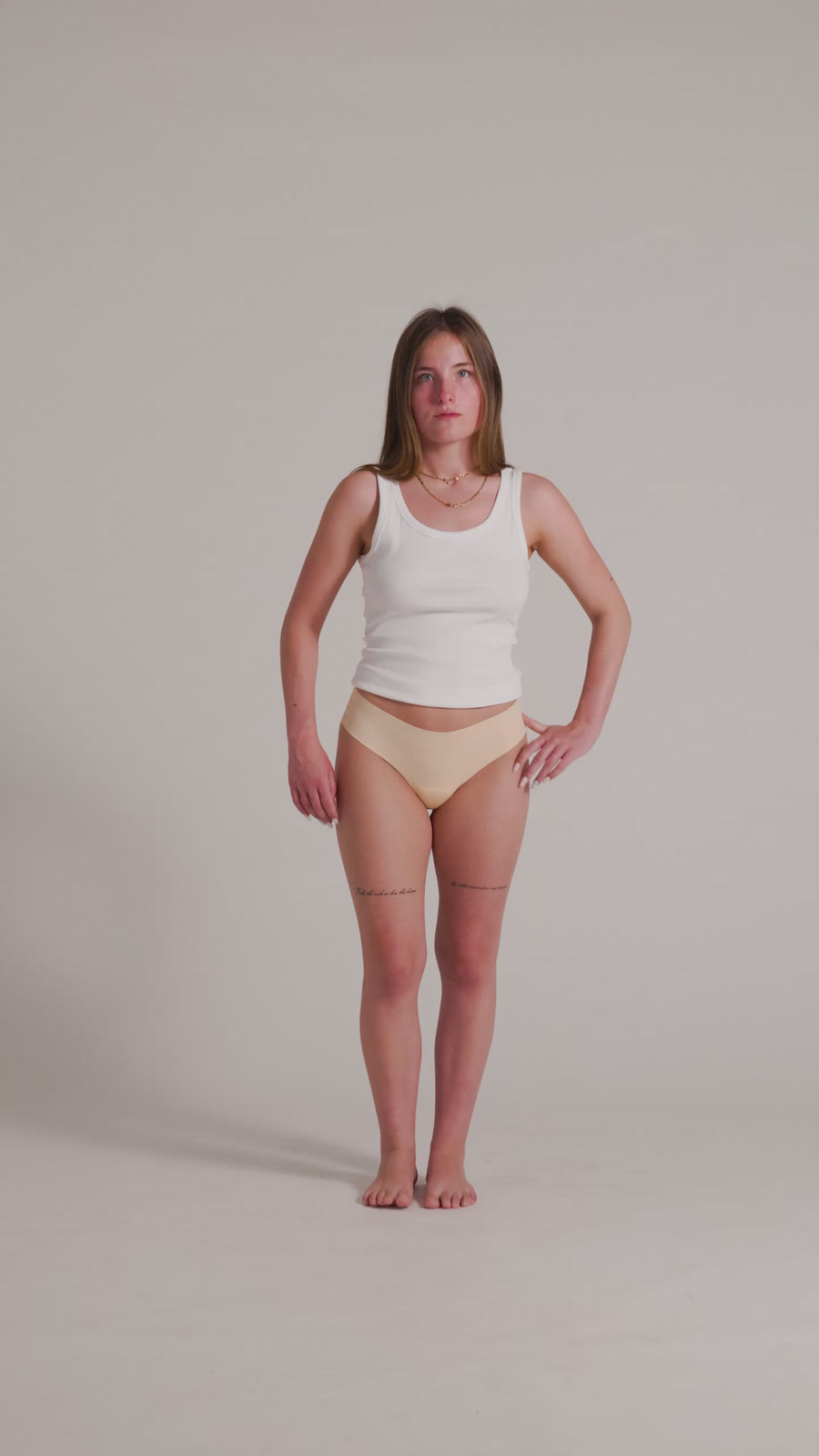 NoShow Thong Mid Beige XS