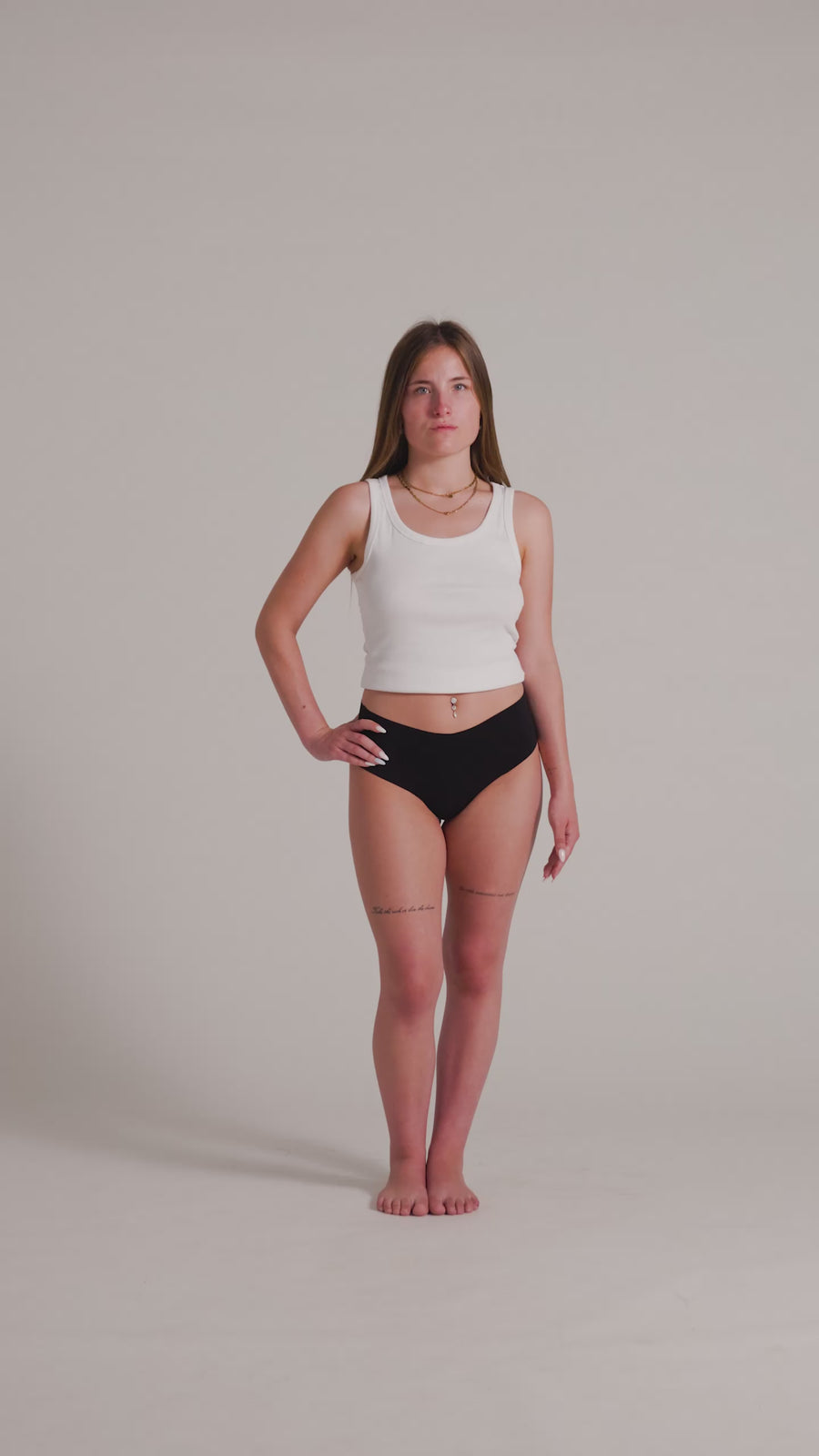 NoShow Thong High Black XS