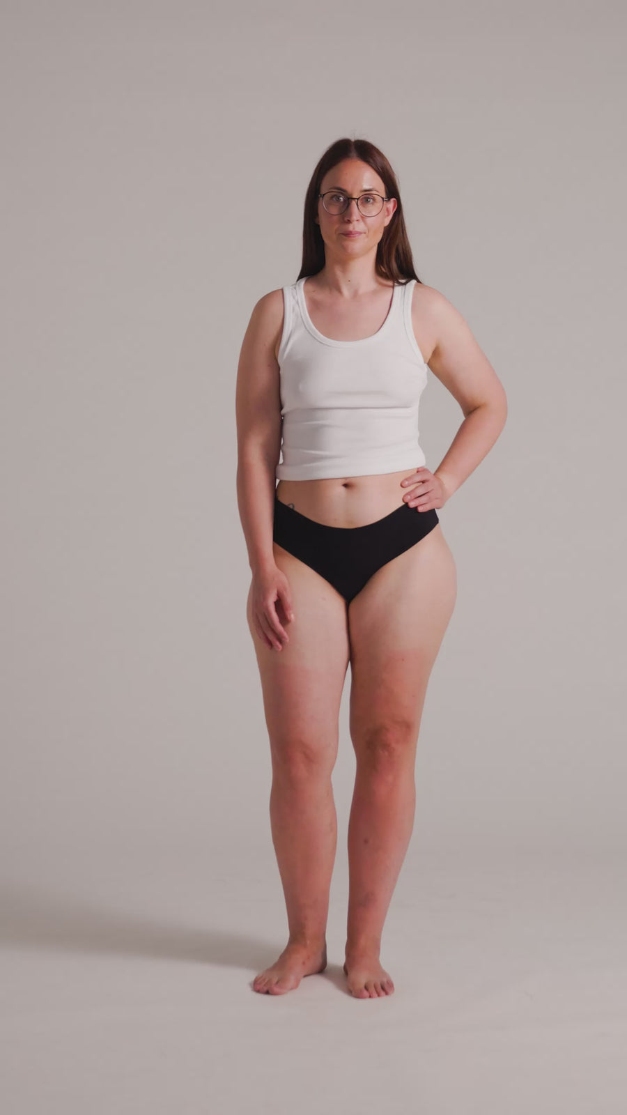 NoShow Thong Mid Black M